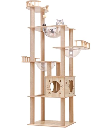 【なになにLife】 キャットタワー 木製 据え置き おしゃれ 高さ162cm Amazon | 【なになにLife】 キャットタワー 木製 据え置き おしゃれ 高